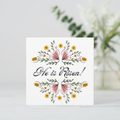 Invitation Il est ressuscité Pâques  (Debout devant)