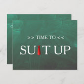 Invitation Il est temps d'adapter Black Chalk Board Red Crava (Devant / Derrière)