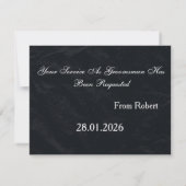 Invitation Il est temps d'adapter Black Chalk Board Red Crava (Dos)