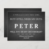 Invitation Il est temps d'adapter Black Chalk Board Red Crava (Devant / Derrière)