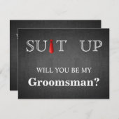 Invitation Il est temps d'adapter Black Chalk Board Red Crava (Devant / Derrière)