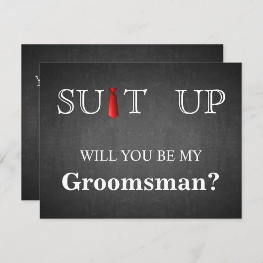 Invitation Il est temps d'adapter Black Chalk Board Red Crava (Devant / Derrière)