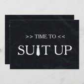 Invitation Il est temps d'adapter Black Chalk Board Red Crava (Devant / Derrière)