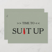 Invitation Il est temps d'adapter Black Chalk Board Red Crava (Devant / Derrière)