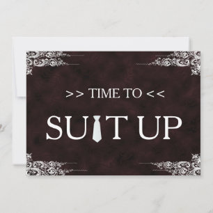 Invitation Il est temps d'adapter Black Chalk Board Swirl