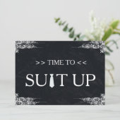 Invitation Il est temps d'adapter Black Chalk Board Swirl (Debout devant)