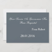 Invitation Il est temps d'adapter la Cravate blanche (Dos)