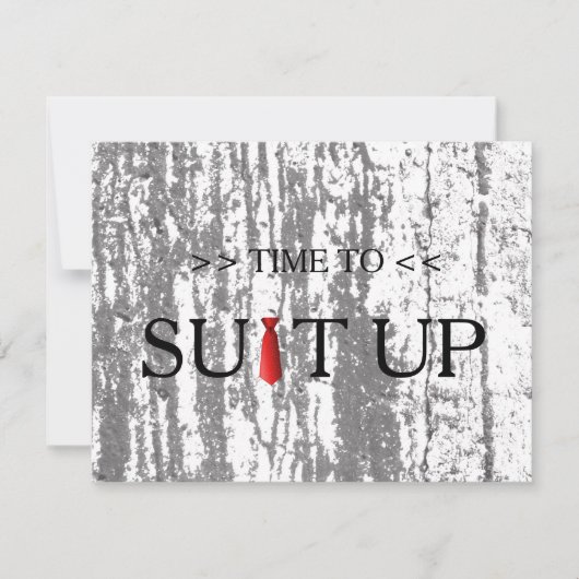 Invitation Il est temps d'adapter la Cravate rouge Arrière -  (Devant)