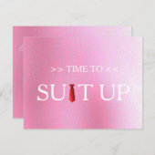 Invitation Il est temps d'ajouter un flou de Cravate rouge Ar (Devant / Derrière)