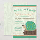 Invitation Il est temps d'avoir l'air net ! Anniversaire du H (Devant / Derrière)