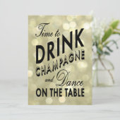 Invitation Il est temps de boire du champagne dans Gold Holid (Debout devant)