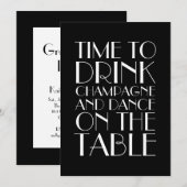 Invitation Il est temps de boire la fête de graduation Champa (Devant / Derrière)