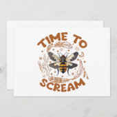 Invitation Il Est Temps De Crier Cicadas Lover Insectes Entom (Devant / Derrière)