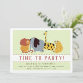 Invitation Il Est Temps De Faire La Fête ! Anniversaire de en (Debout devant)