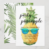 Invitation Il est temps de faire la fête comme un Ananas (Devant / Derrière)