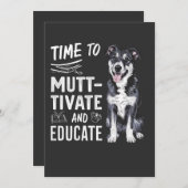 Invitation Il est temps de motiver et d'éduquer pour le retou (Devant / Derrière)