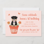 Invitation Il Est Temps De Pawty Australian Shepherd Dogs (Devant)