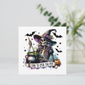 Invitation Il est temps de remuer le chaudron Skeleton Witch (Debout devant)