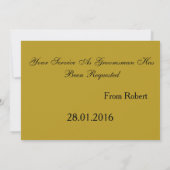 Invitation Il est temps de répondre à l'Arrière - plan blanc (Dos)