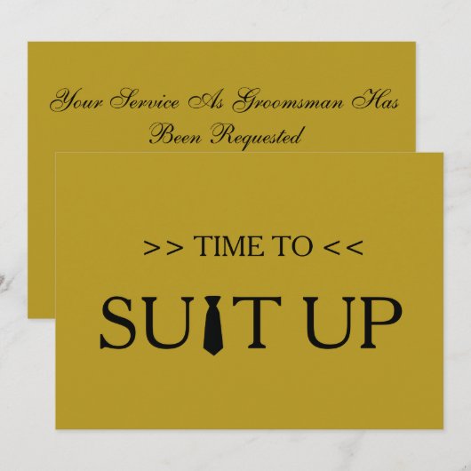 Invitation Il est temps de répondre à l'Arrière - plan blanc (Devant / Derrière)