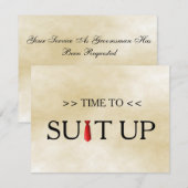 Invitation Il est temps de répondre à l'Arrière - plan Red Cr (Devant / Derrière)