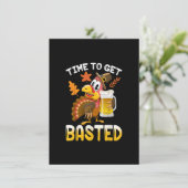 Invitation Il Est Temps De Se Baser Drôle Turquie Thanksgivin (Debout devant)