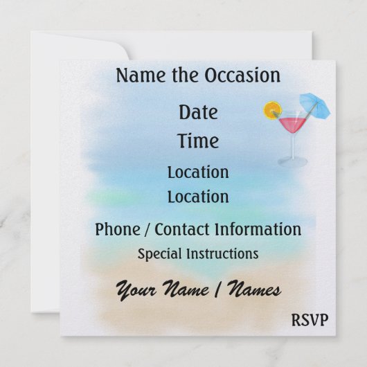 Invitation Il est temps de s'éloigner - SRF (Dos)