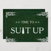 Invitation Il est temps de soutenir Black Chalk Board Swirl I (Devant / Derrière)