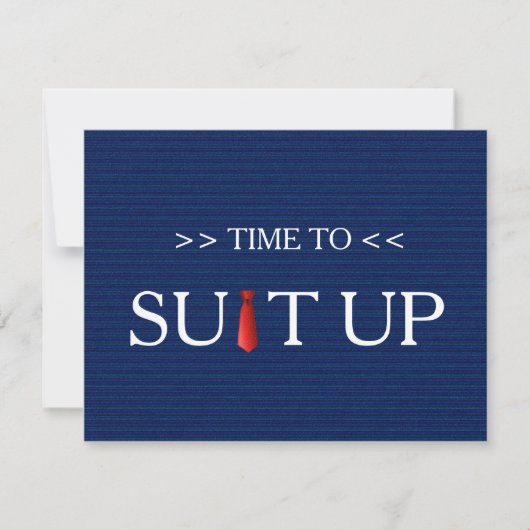 Invitation Il est temps de Suitup Blue Jeans Motif Red Cravat (Devant)