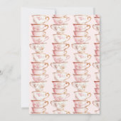 Invitation Il est temps de Tea Pink Chinoiserie Fête des mari (Dos)