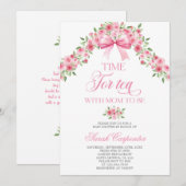 Invitation Il est temps de thé avec maman pour être fille bab (Devant / Derrière)