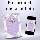 Invitation Il est temps de Thé Lavender Tea Floral Fête des m