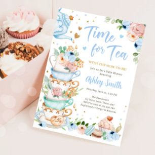 Invitation Il est temps pour le thé brassant Tea Party Baby s