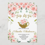 Invitation Il est temps pour Tea with the Bride to Be, Fête d (Devant / Derrière)