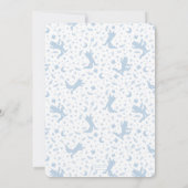 Invitation Il est un sauvage - 1er anniversaire Couronne bleu (Dos)