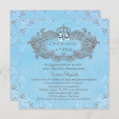 Invitation Il était une fois Cendrillon Princesse Anniversair (Devant / Derrière)