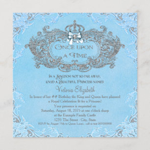 Invitation Il était une fois Cendrillon Princesse Anniversair