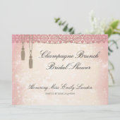 Invitation Il était une fois Champagne Brunch Fête des mariée (Debout devant)