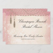 Invitation Il était une fois Champagne Brunch Fête des mariée (Devant / Derrière)