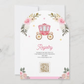 Invitation Il était une fois Château de conte de fées rose Ba (Dos)