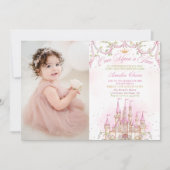 Invitation Il était une fois Château de la Princesse Annivers (Devant)