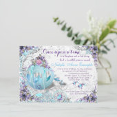Invitation Il était une fois conte de fées princesse annivers (Debout devant)