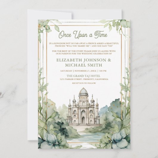 Invitation Il était une fois Fairytale Castle Mariage photo (Devant)