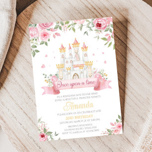 Invitation Il était une fois fête d'anniversaire