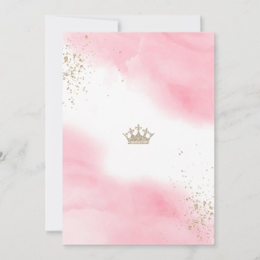 Invitation Il Était Une Fois Le Baby shower Du Château Prince (Dos)