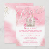 Invitation Il Était Une Fois Le Baby shower Du Château Prince (Devant / Derrière)