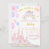 Invitation Il était une fois Magique Château de la Princesse  (Devant)