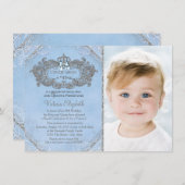 Invitation Il était une fois photo princesse anniversaire (Devant / Derrière)