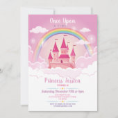 Invitation Il était une fois Princess Birthday Castle (Devant)