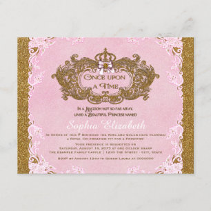 Invitation Il était une fois Princesse Anniversaire